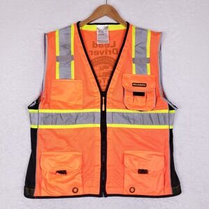 KwikSafety Lead Driver Reflective Safety Vest Size Large Orange